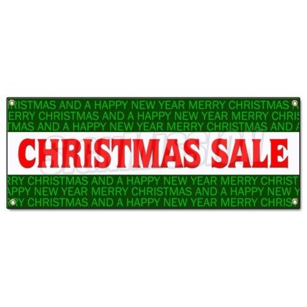 Signmission CHRISTMAS SALE BANNER SIGN christmas season tree decorate discount holidays B-Christmas Sale